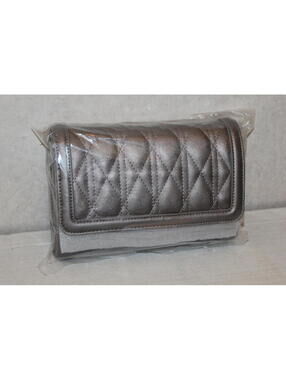 NEW Save The Girls Cleo Cell Phone Touchscreen Silver Crossbody Purse with RFID
